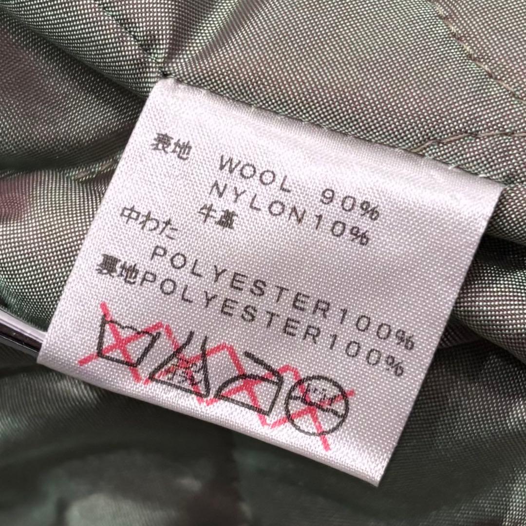 極美品 キャリー レザー メルトン ウール スポーツジャケット スタジャン M