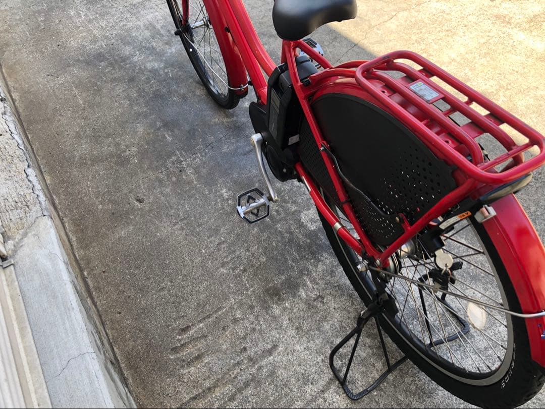 ブリヂストン新機種電動アシスト自転車ハイディB26インチレッドアルミボディー