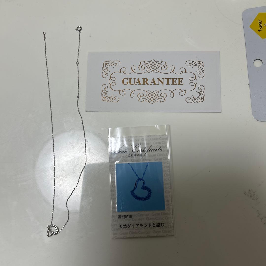 プラチナハートネックレス