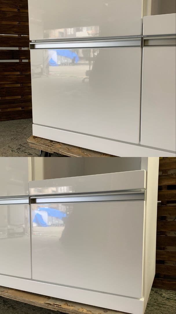 G674\" 近藤産業 W900 食器棚 キッチンボード カラー ホワイト