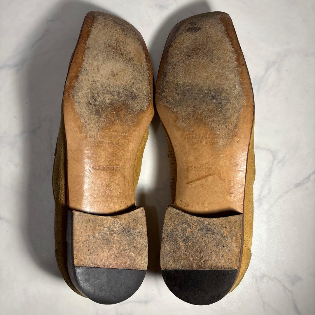 靴 90s miumiu suede loafers archive