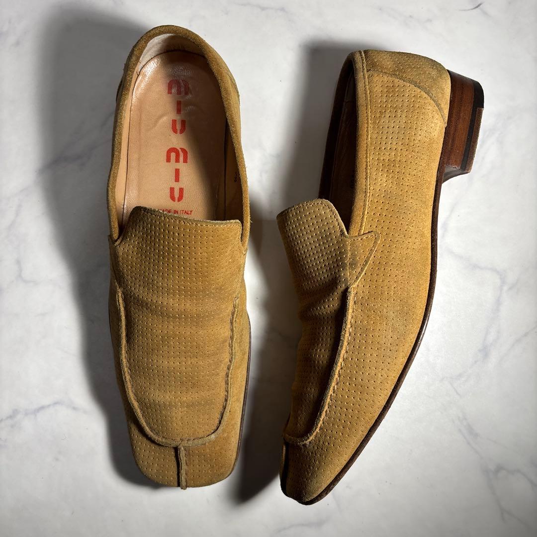 靴 90s miumiu suede loafers archive