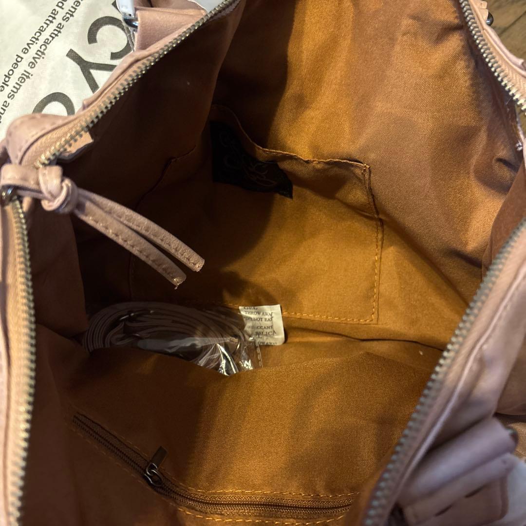 FANCY CLUB ピンク ショルダーバッグ 合皮 トートバッグ