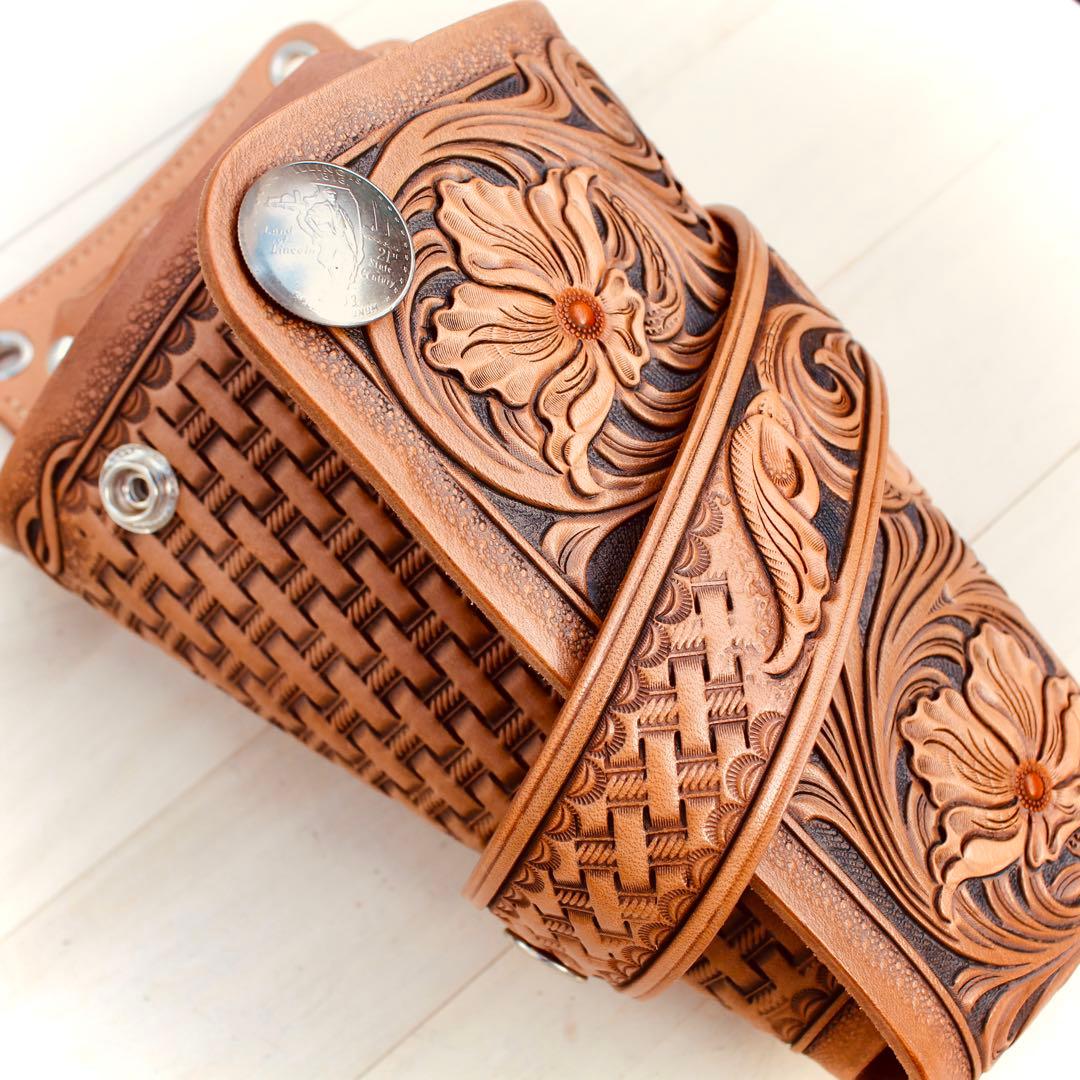 シザーケース【カービング/ナチュラル染色】