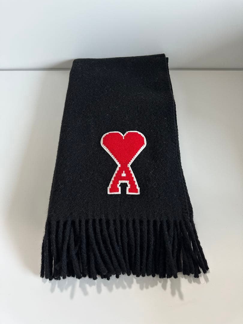 ウール ブラックマフラー