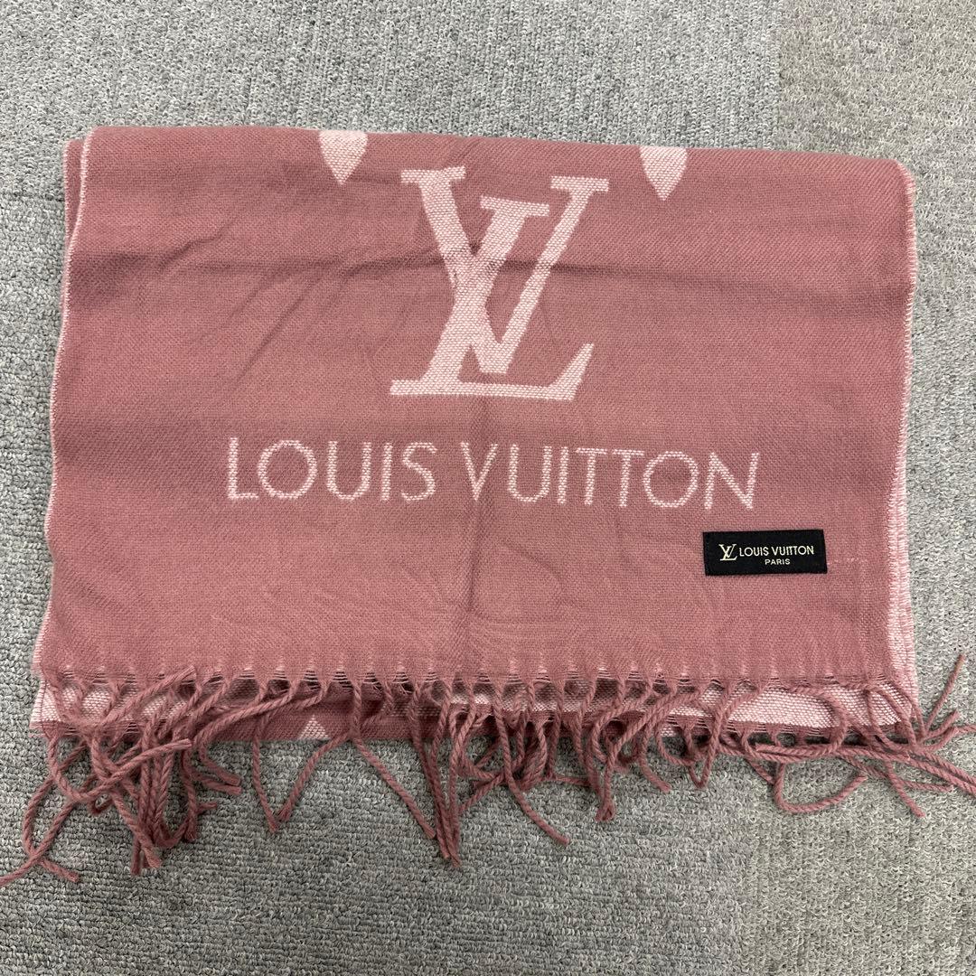 LOUIS VUITTON ロゴマフラー ピンク　2480