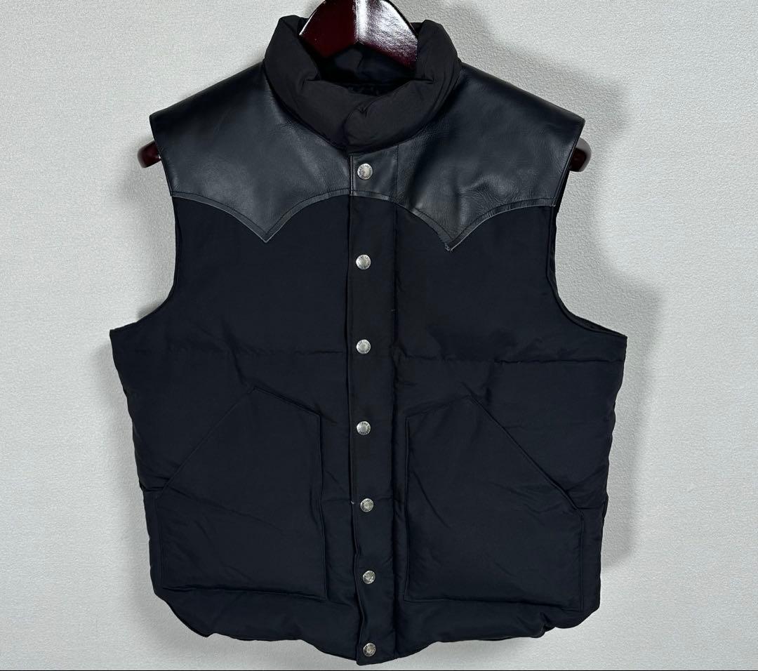 美品 Sugar Cane ダウンベスト L レザーヨーク アメカジ バイカー