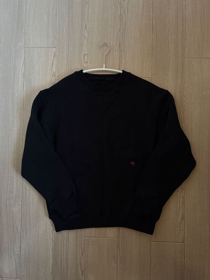 Hommegirls オムガールズ クルーネック スウェット 黒