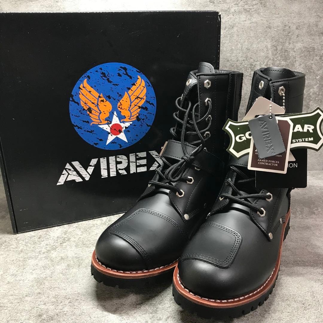 【新品未使用】箱付き　アヴィレックス　バイカーブーツ　YAMATO ブラック