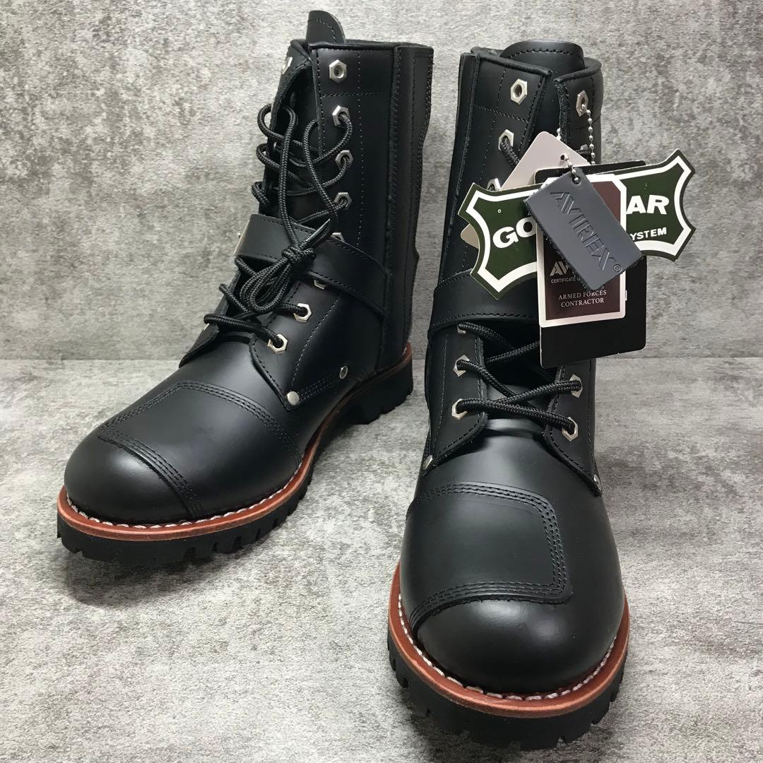 【新品未使用】箱付き　アヴィレックス　バイカーブーツ　YAMATO ブラック