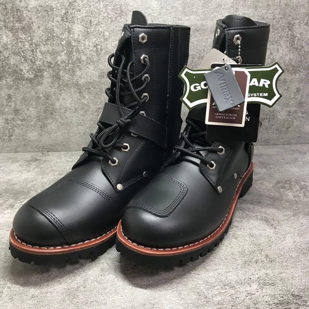 【新品未使用】箱付き　アヴィレックス　バイカーブーツ　YAMATO ブラック