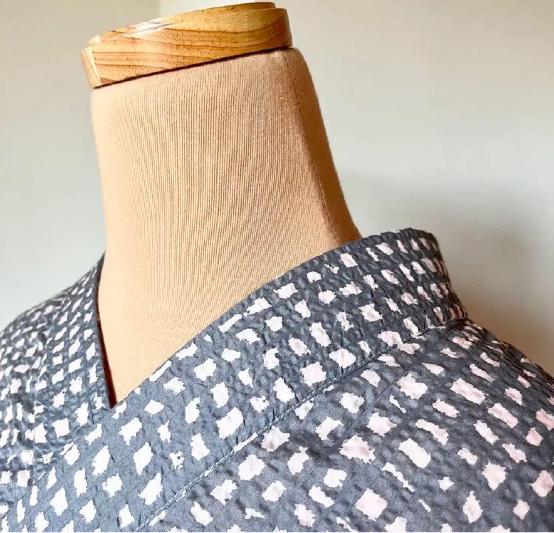 新品未使用　キモノの粒　小粒じゅばん　サマーチェック　即完売品