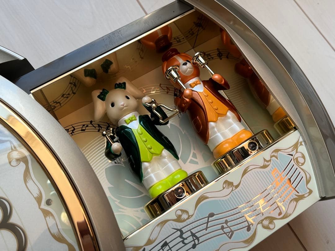【訳あり】リズム時計工業 スモールワールド音楽隊N 4MN440 からくり時計