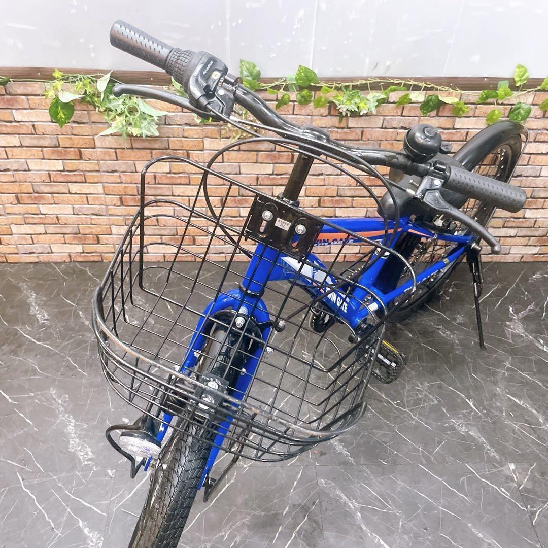 【22】子供用自転車 子供車 TWIN GATE ブルー 24インチ