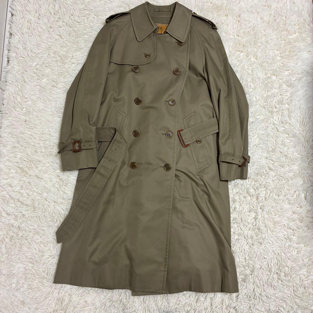バーバリー　トレンチコート　ライナー　ベルト　ダブル　ノバチェック　カーキ