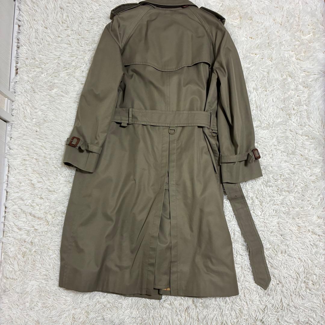 バーバリー　トレンチコート　ライナー　ベルト　ダブル　ノバチェック　カーキ