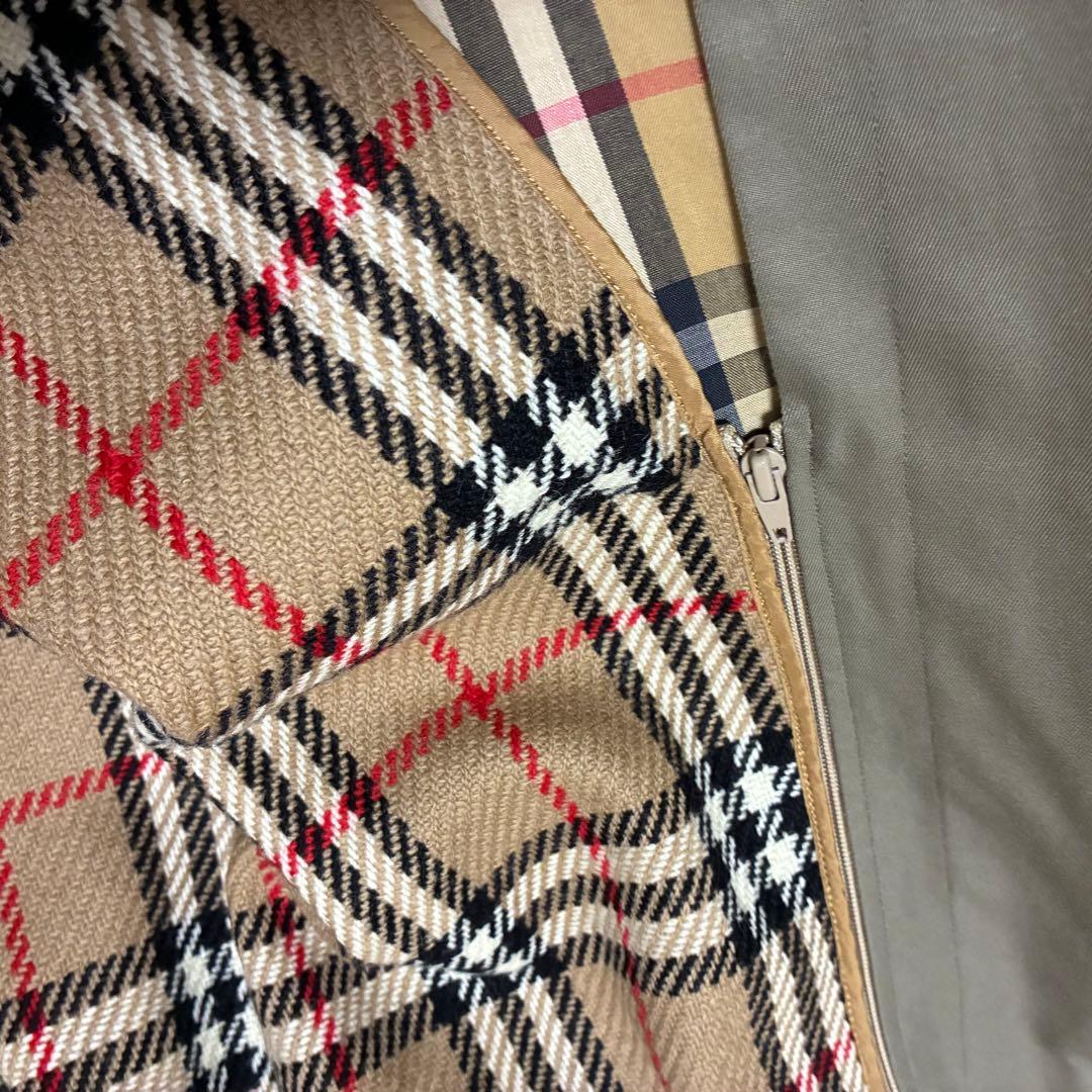 バーバリー　トレンチコート　ライナー　ベルト　ダブル　ノバチェック　カーキ