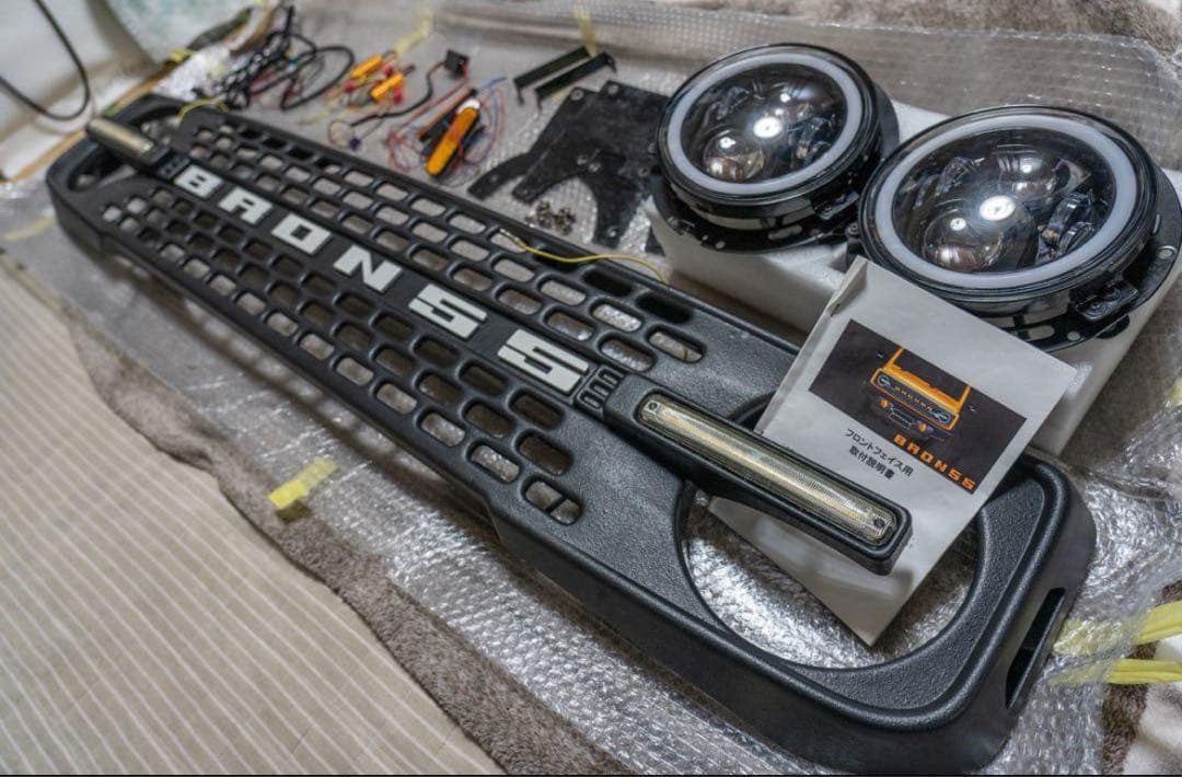 新型ジムニー フロントグリル BRON55 グリル&ヘッドライトセット