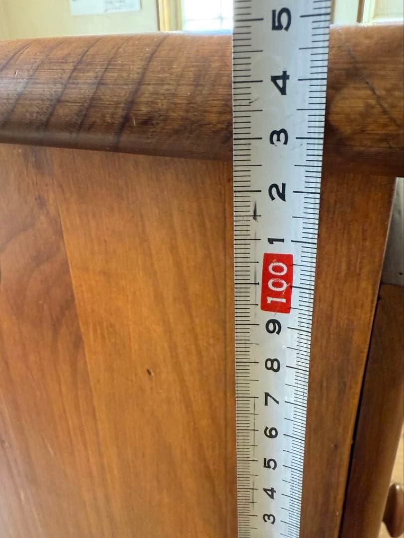 誠工舎　花柄タイル装飾　木製チェスト