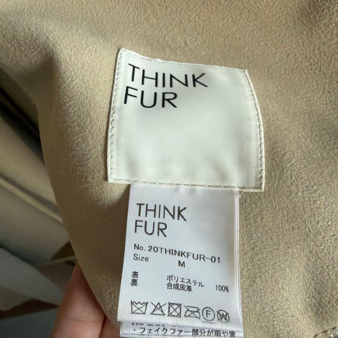 【値下げ】　THINK FUR エコファーコート　アイボリー