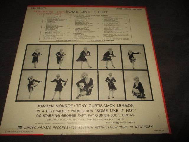 洋楽 marilyn monroe Some Like It Hot (RARE!!)