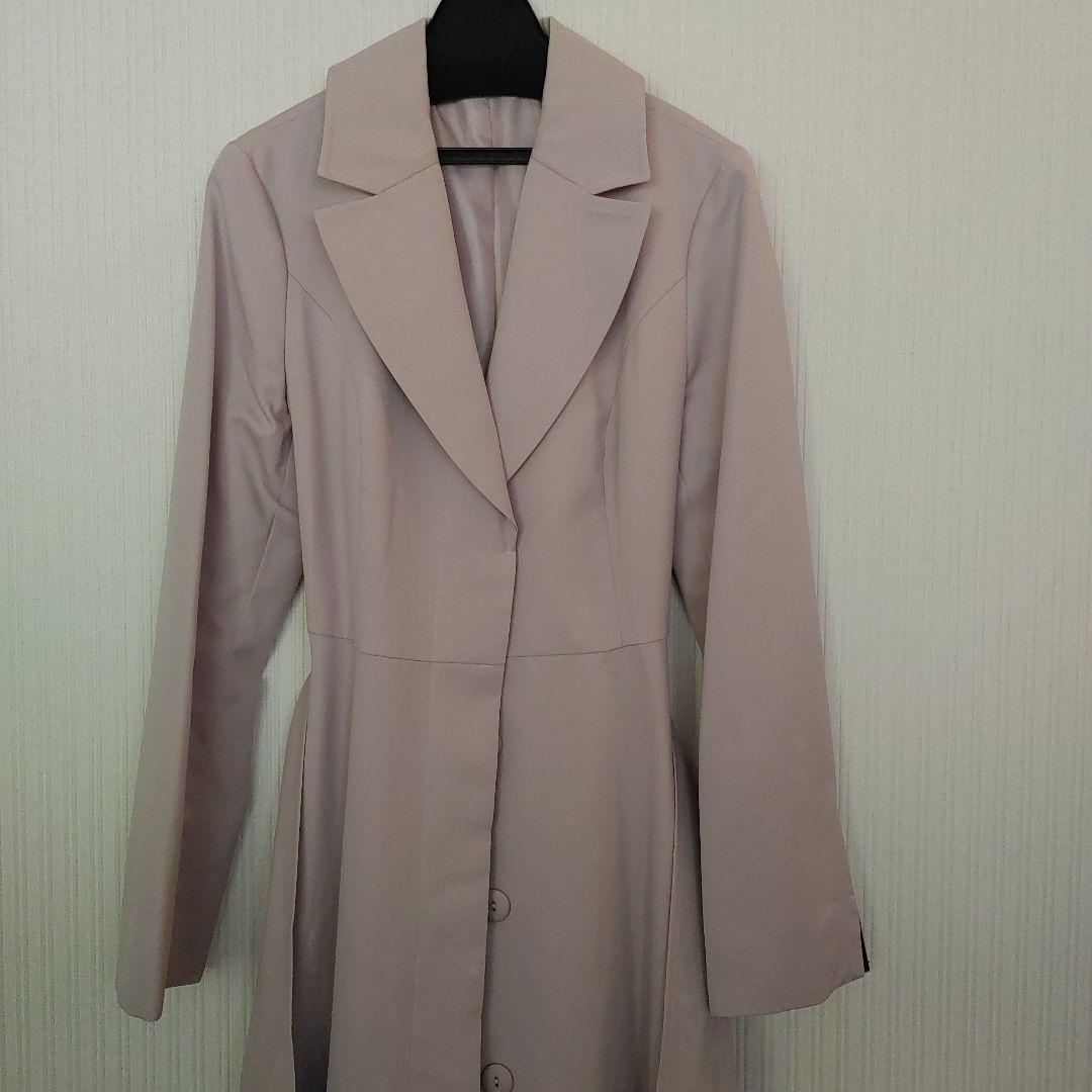 ヤマダヤ、リルフェテ、ロングトレンチコートグレージュネイビー新品未使用