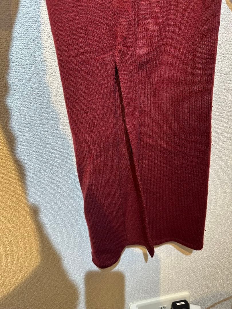 mame kurogouchi サイドスリットニットワンピース