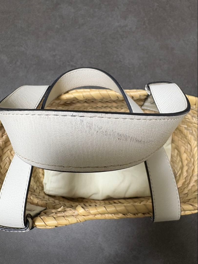 LOEWE かごバッグ ベージュ/ホワイト