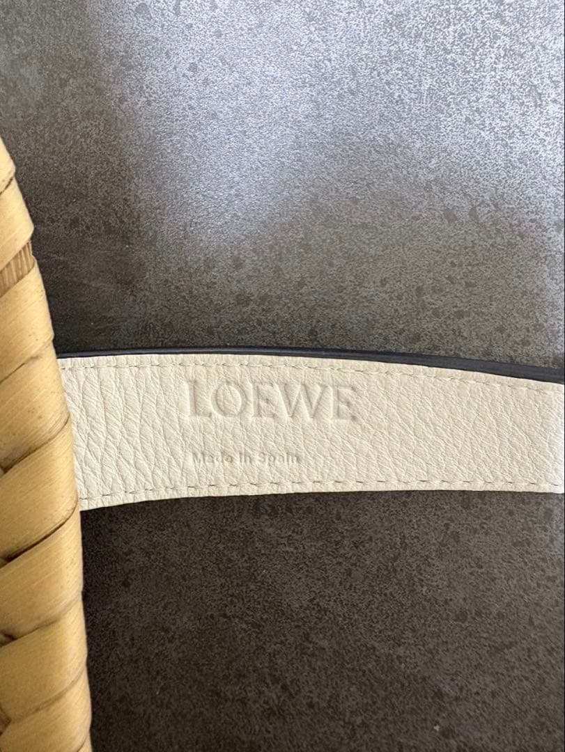 LOEWE かごバッグ ベージュ/ホワイト