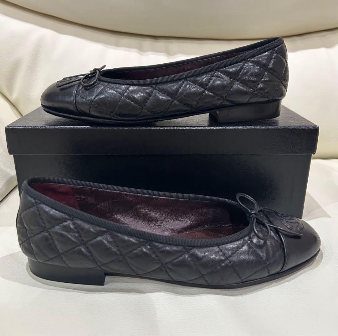 CHANEL 美品　マトラッセ　バレエシューズ36.5 23.5cmバレリーナ