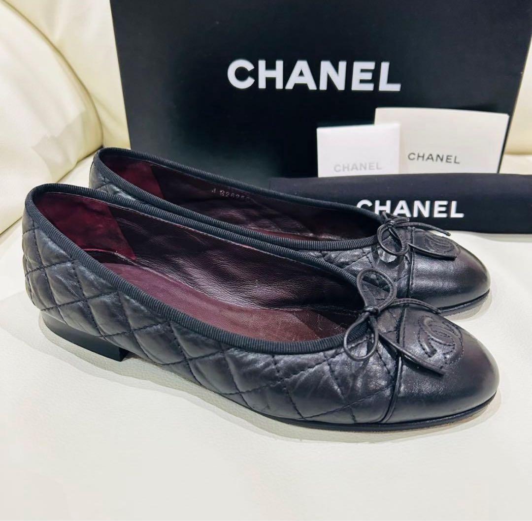 CHANEL 美品　マトラッセ　バレエシューズ36.5 23.5cmバレリーナ