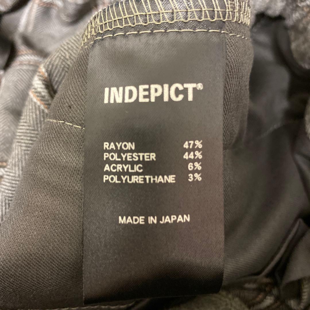 INDEPICT グレー チェック カジュアルパンツ L