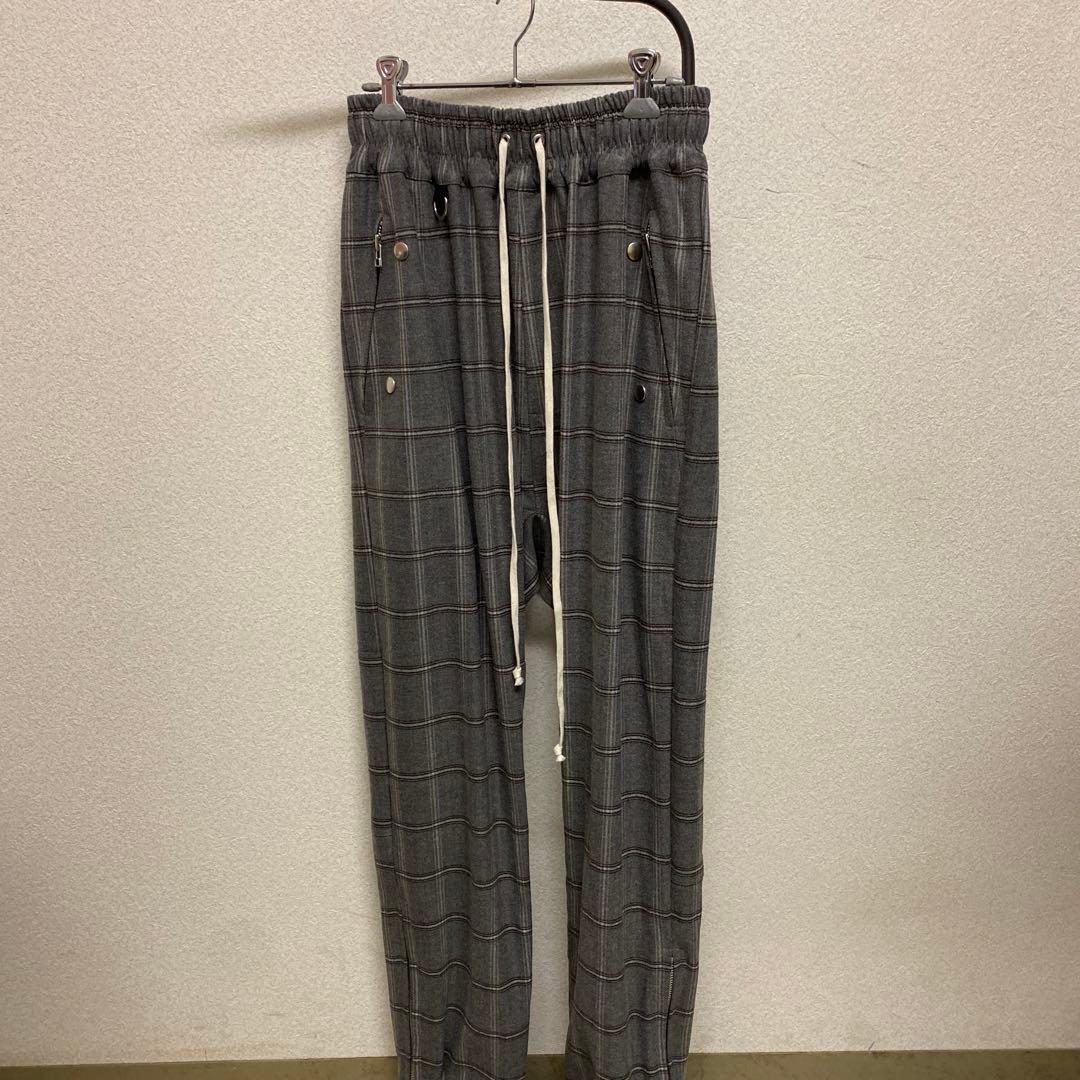 INDEPICT グレー チェック カジュアルパンツ L