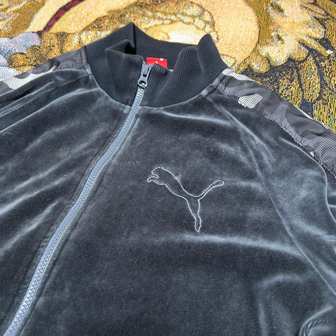 【購入用】プーマベロアトラックスーツジャケットパンツ上下セットアップ迷彩カモフラ