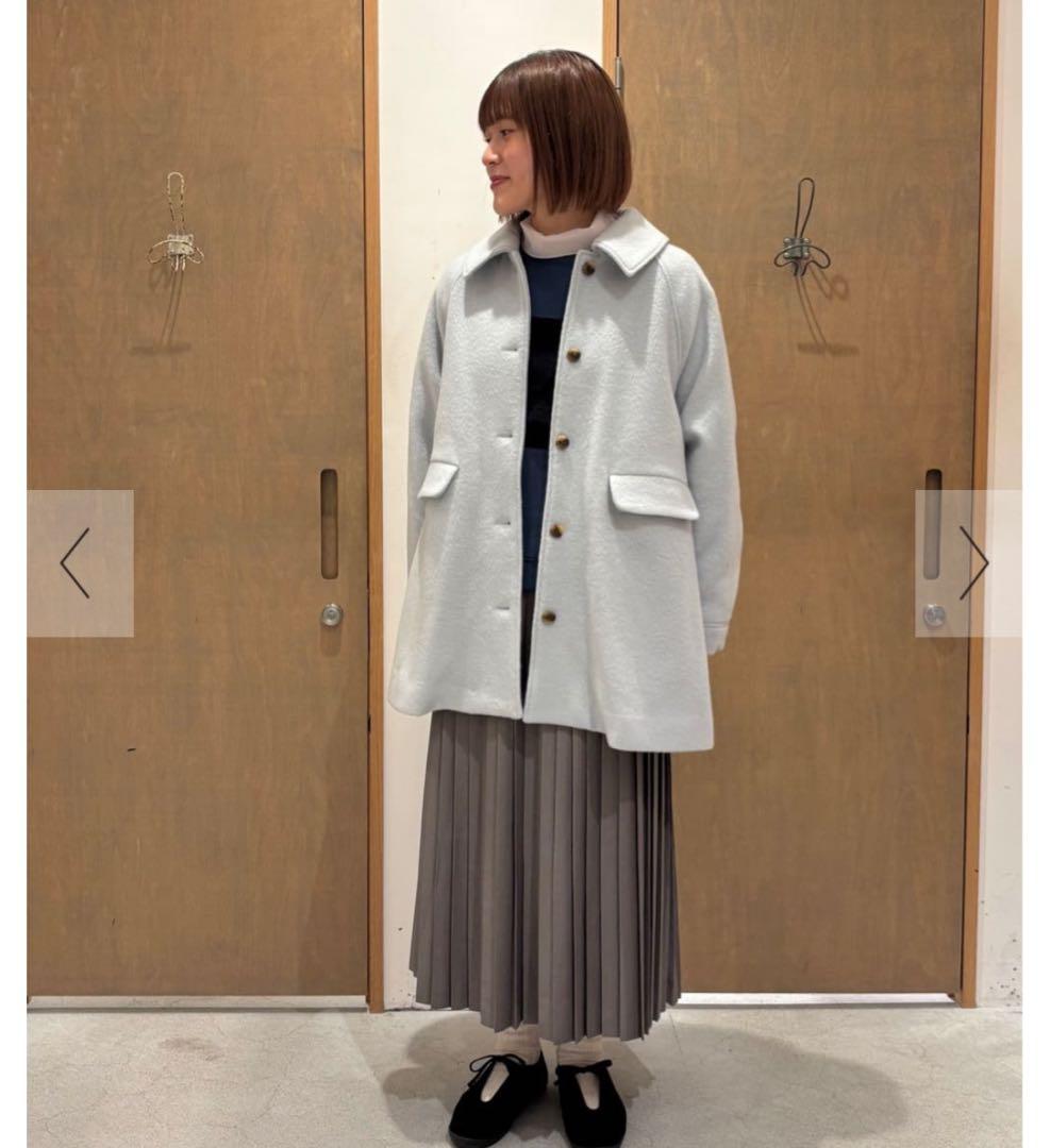 bulle de savonカシミア シャギー Aラインコート