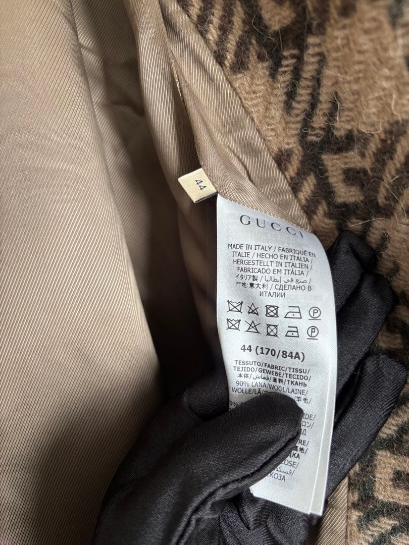 【新品未使用】GUCCI メンズコート GG柄 総柄 サイズ44