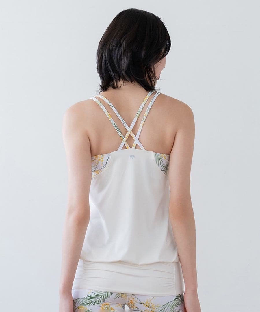 新品 SUKALA Lサイズ スプリングフラワーカバーキャミソール イエロー