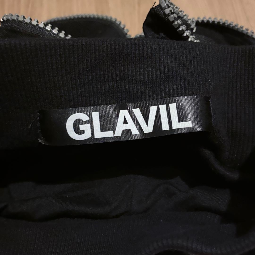 GLAVIL フリル ジップミニスカート　ブラック