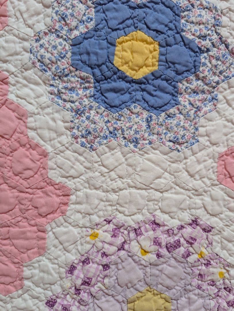 アンティークキルト☆マット＆クッションカバー