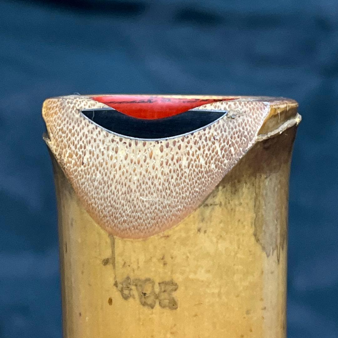 尺八 都山流 在銘 中継ぎ緩み無し 籐巻き 銀一線 長尺管 【音出し確認済み】