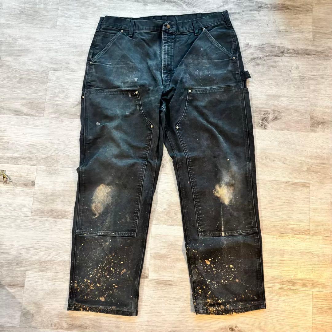 【Carhartt】B01 ダブルニー ブラック 良フェード #520