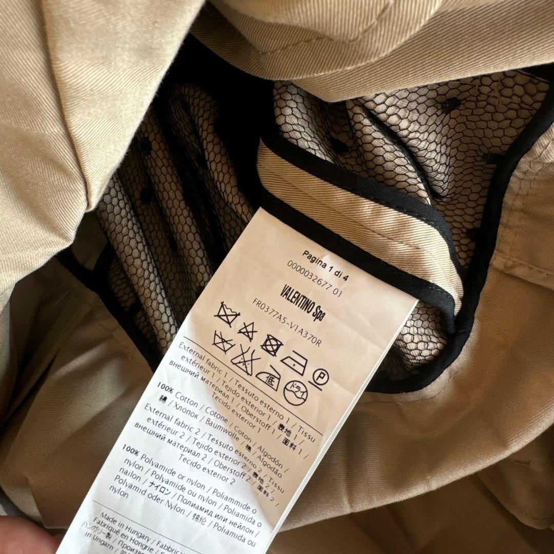 RED VALENTINO トレンチコート ベージュ　プリーツ　リボン S