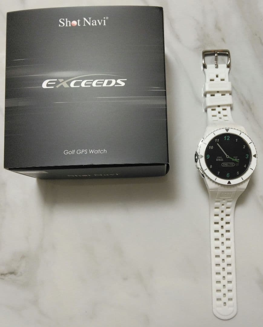 ショットナビEXCEEDS ゴルフ GPS ウォッチ ホワイト