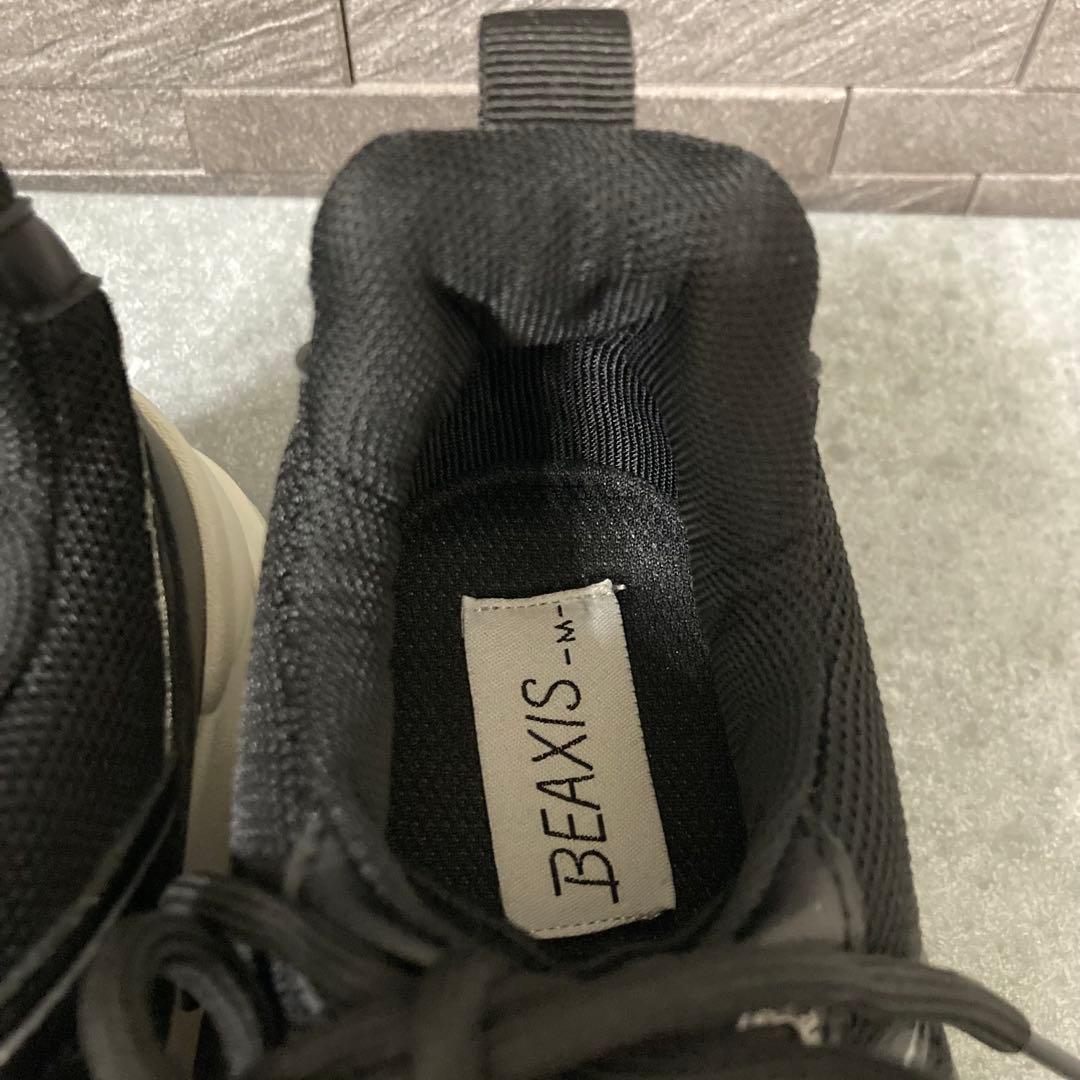 BEAXIS ビーアクシス ウエイトコアスニーカー AZ-808 厚底 黒 M