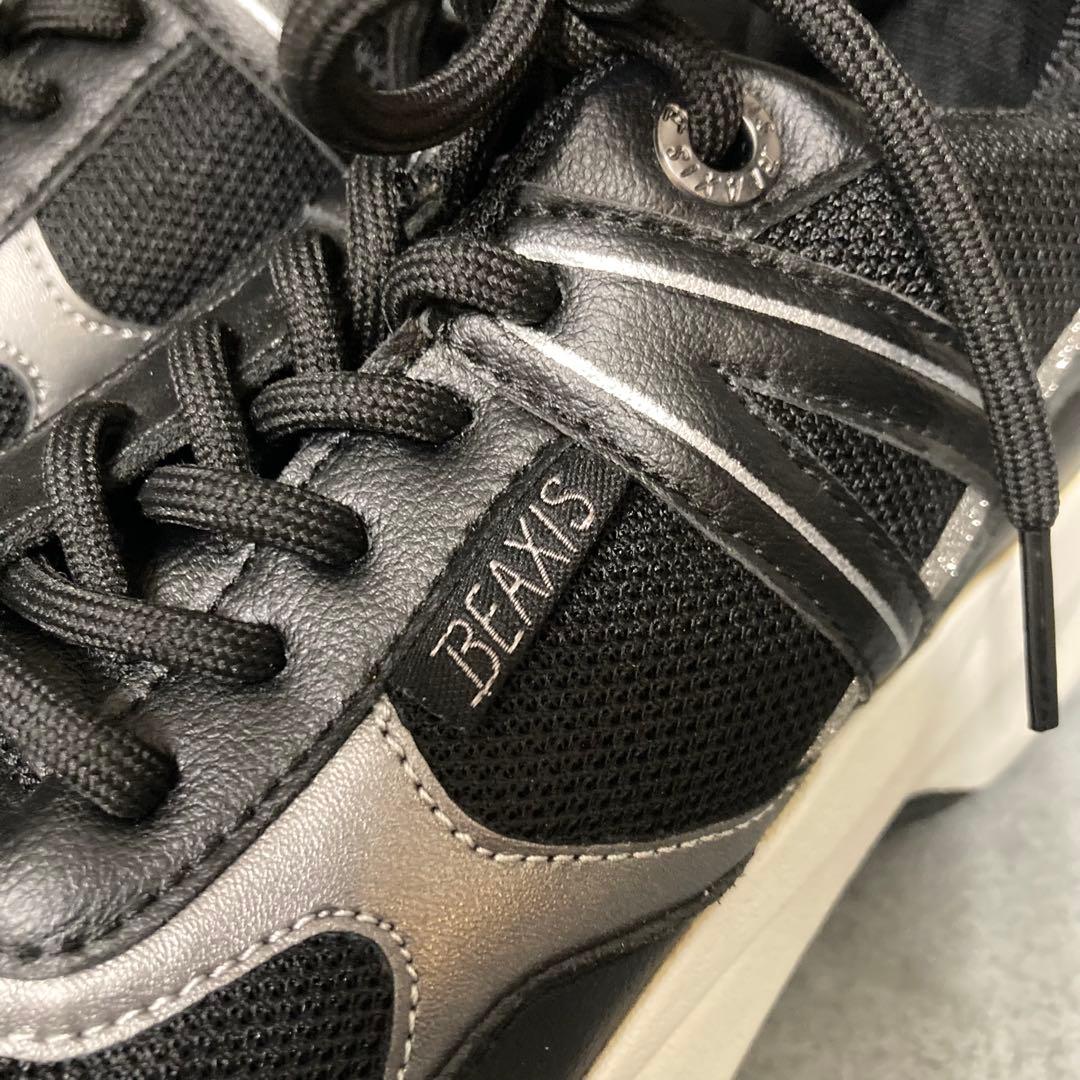 BEAXIS ビーアクシス ウエイトコアスニーカー AZ-808 厚底 黒 M