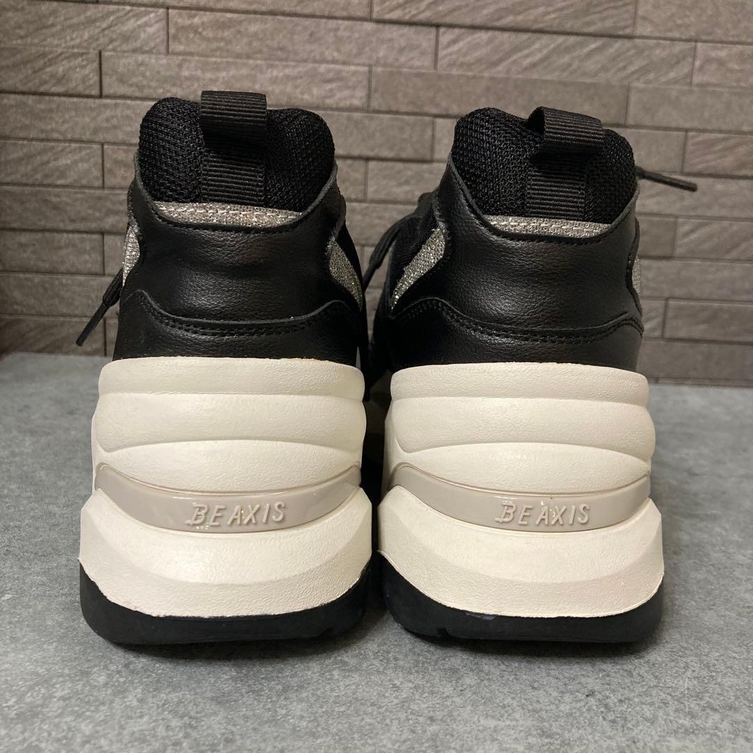 BEAXIS ビーアクシス ウエイトコアスニーカー AZ-808 厚底 黒 M