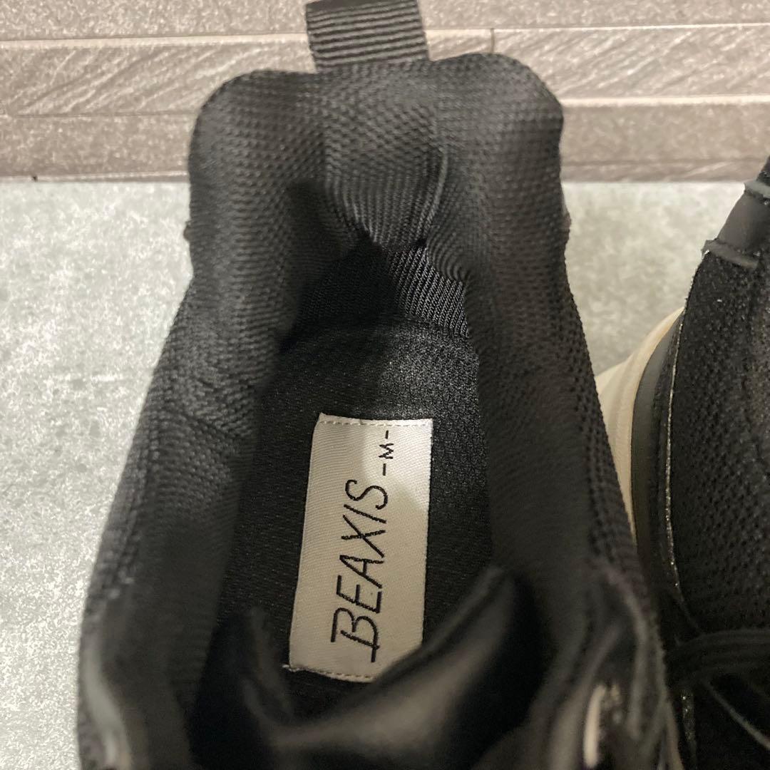 BEAXIS ビーアクシス ウエイトコアスニーカー AZ-808 厚底 黒 M