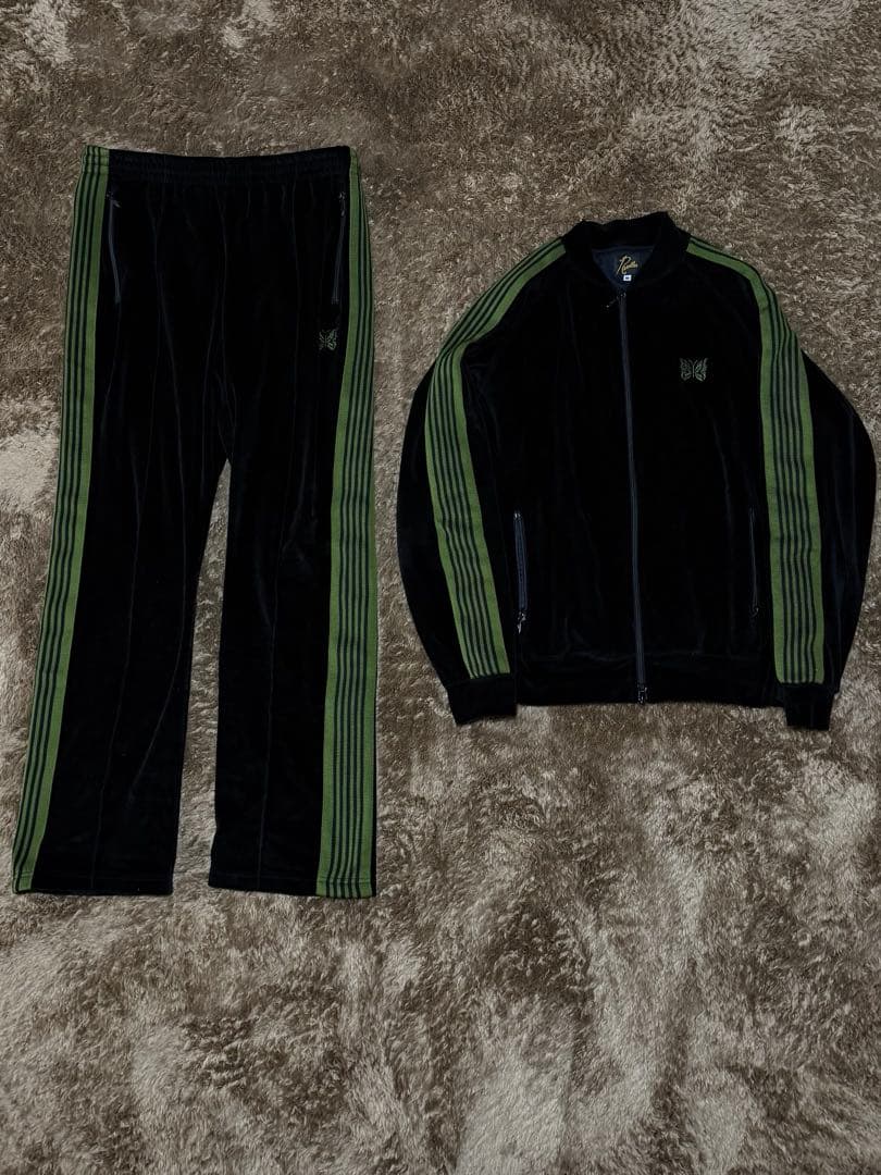 needles ベロア　セットアップ　ブラック　M