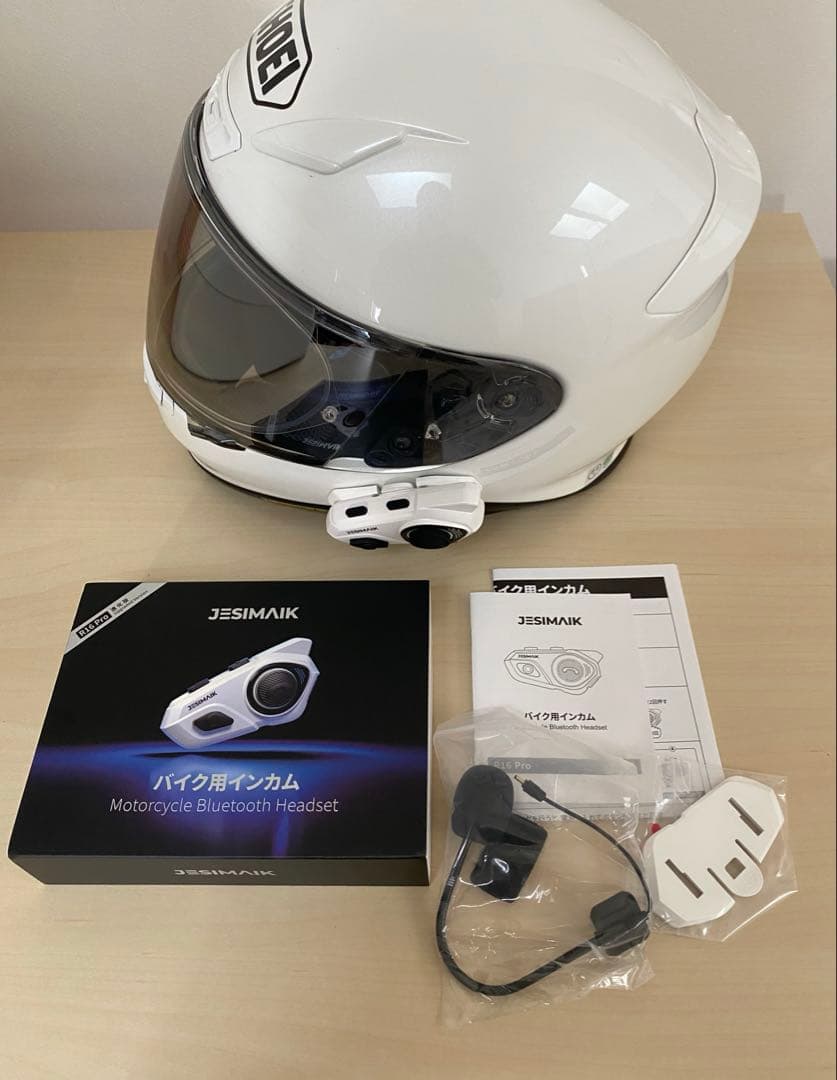 SHOEI Z-7 ホワイト※ミラーシールド・Jesimaik インカム 装着済