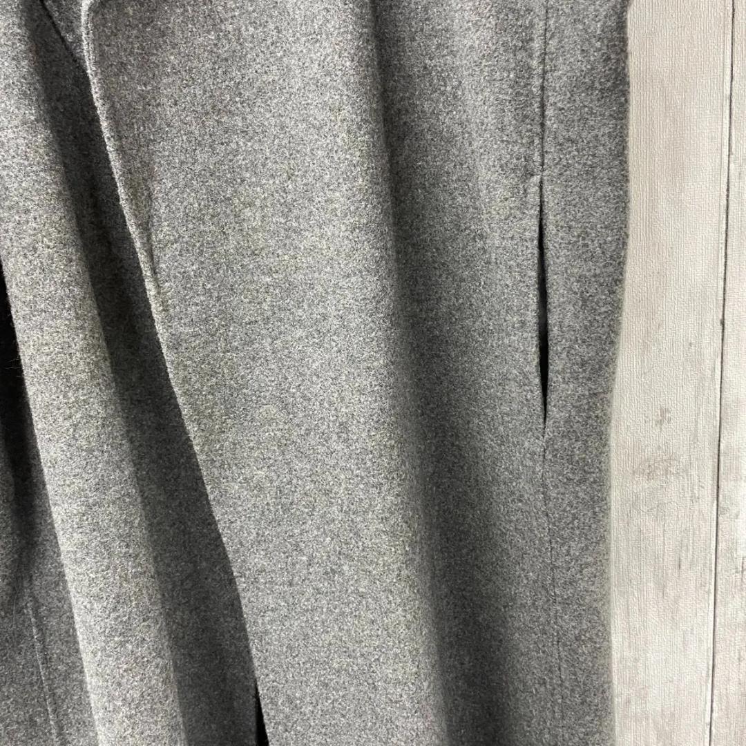 【 N.O.R.C 】ウール メルトン ロング リバー コート チャコール